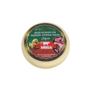 Queijo Mussarela Musa Recheado com Requeijão, Bacon e Azeitona 519g
