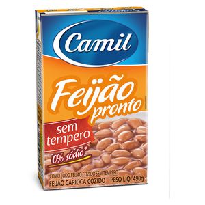 Feijão Camil Carioquinha Cozido para Temperar 490g