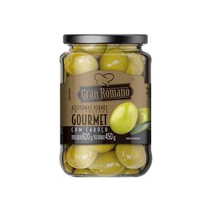Azeitona Gran Romano Gourmet Verde Vidro 450 g