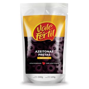 Azeitona Vale Fértil Fatiada Doypack Preta 120g