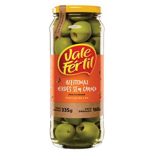Azeitona Vale Fértil Verde sem Caroço Vidro 160g