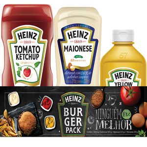 Conjunto Ketchup, Maionese Mostarda Heinz 867 g