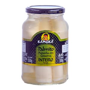 Palmito Kamoka Pupunha Inteiro Vidro 300g