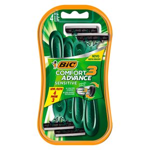 Aparelho Barbear Bic Comfort 3 Sensitive Leve 4 Pague 3Unidades