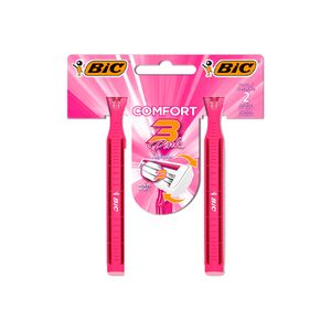 Aparelho de Depilar Bic Confort3 Pink 2Unidades