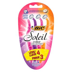 Aparelho Barbear Bic Soleil Leve 4 Pague 3Unidades