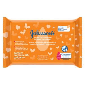 Toalhas Umedecidas Johnson's Limpeza Suave 44Unidades