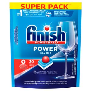 Detergente Pó Finish Tablete para Máquina Lavar Louça 30Unidades
