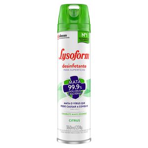 Desinfetante Lysoform Citrus Aerosol 360ml