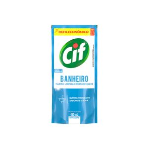 Limpador Cif Ultra Rápido Banheiro sem Cloro Sachê 450ml