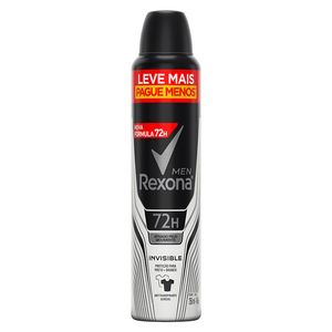 Desodorante Rexona Men Invisible Leve Mais Pague Menos Aerosol 250ml