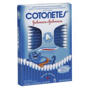 Hastes Flexíveis Cotonetes com 75Unidades