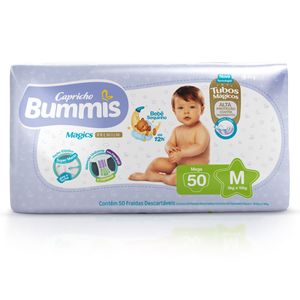 Fralda Capricho Bummis Tubo Mega M com 50Unidades