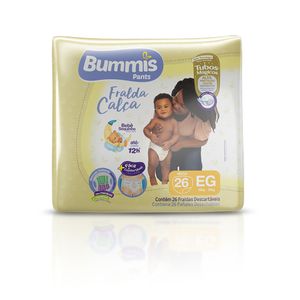 Fralda Bummis Tubos Calça Mega EG com 26Unidades