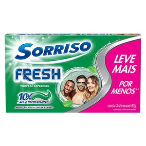 Creme Dental Sorriso Fresh Hortelã Explosion 90g com 3Unidades