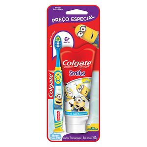 Escova Dental Colgate Minions 6+ Creme Dental Colgate Minions