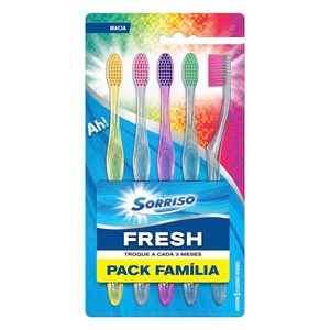Escova Dental Sorriso Sorriso Fresh 5 Unidades