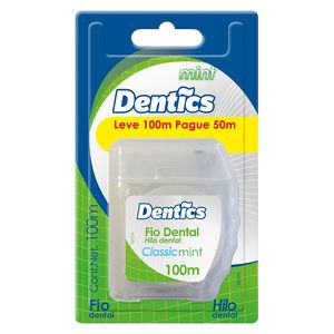 Fio Dental Dentic's Menta Leve 100 Pague 50m