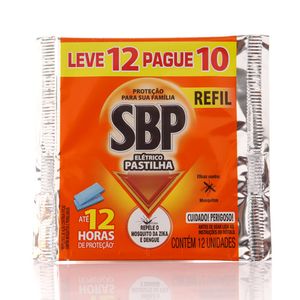 Pastilha Elétrica SBP Refil Leve 12 Pague 10Unidades