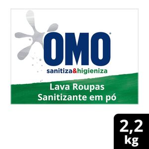 Lava Roupas Omo Sanitizante Lavagem Perfeita Sanitiza e Higieniza 2,2kg
