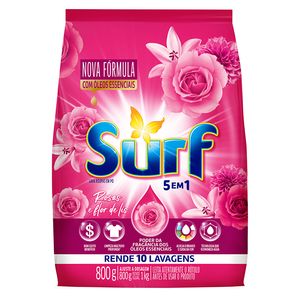 Lava Roupas Surf Rosas e Flor de Lis Sachê 800g