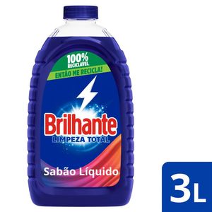 Lava Roupas Brilhante Líquido Limpeza Total 3l