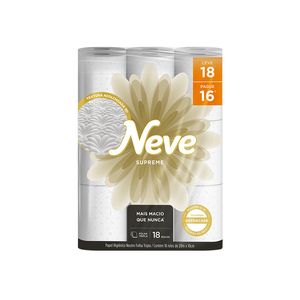 Papel Higiênico Neve Folha Tripla Dermacare Lv18 Pg16 20m