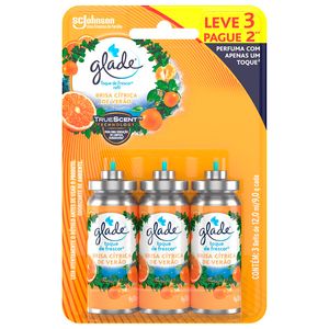 Odorizador Glade Toque Frescor Brisa Citrica Verão Refil Leve 3 Pague 2 un
