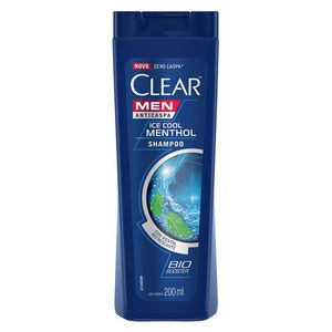 Shampoo para Cabelos Clear Men Anticaspa Ice Cool Menthol 200ml