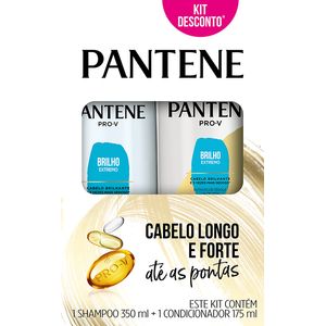 Shampoo 400ml + Condicionador 175ml Pantene Brilho Extremo Un