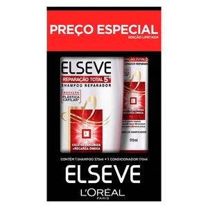 Shampoo Elseve Pack Promo Reparação Total 5 com 375ml