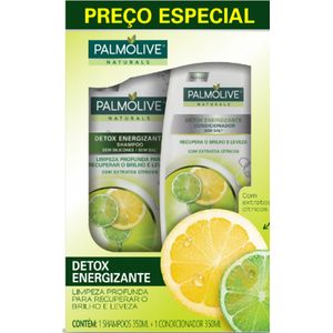Shampoo 350ml + Condicionador 350ml Palmolive Naturals Detox Energizante un