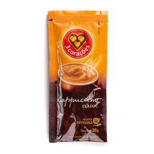 Cappuccino 3 Corações Classic Sachê 20g