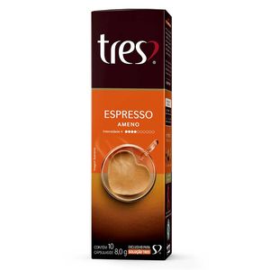 Café Três Ameno com 10 Cápsulas 80g