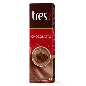 Café Três Chocolate Quente com 10 Cápsulas 100g