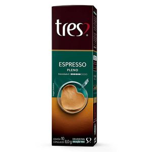 Café Três Espresso Pleno com 10 Cápsulas 80g
