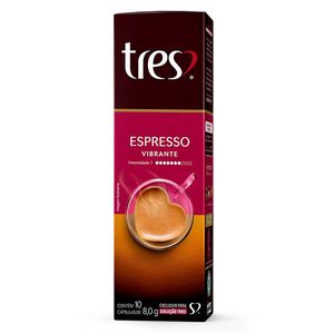 Café Três Espresso Vibrante com 10 Cápsulas 80g
