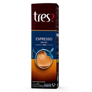 Café Três Expresso Descafeinado com 10 Cápsulas 80g