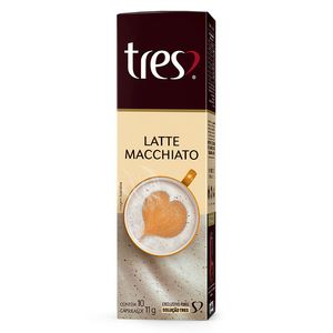 Café Três Latte Macchiato com 10 Cápsulas 80g