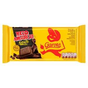 Chocolate Garoto Tablete Meio Amargo 80g