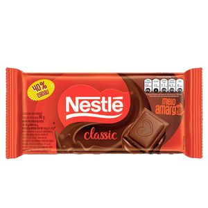 Chocolate Nestlé Tablete Classic Meio Amargo 80g