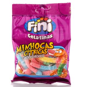 Balas de Gelatina Fini Minhocas Cítricas 80g