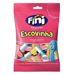 Balas de Gelatina Fini Escovinha 90 g