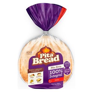 Pão Sírio Pita-Bread Integral 320g