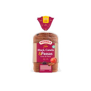 Pão de Forma Wick Bold Grão Sabor Maça, Canela e Passas 450g