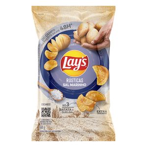 Batata Lays Rústica Sal Marinho 68g
