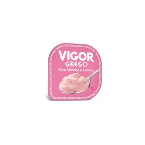 Iogurte Vigor Grego Morango com Baunilha 90g
