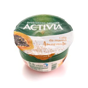 Leite Fermentado Activia Café da Manhã Amaranto e Mamão 170g