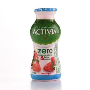 Leite Fermentado Activia Líquido Zerolac Morango 170g
