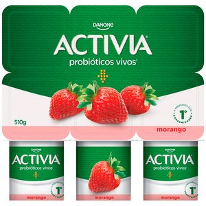 Leite Fermentado Activia Zero Lactose Morango 510g
